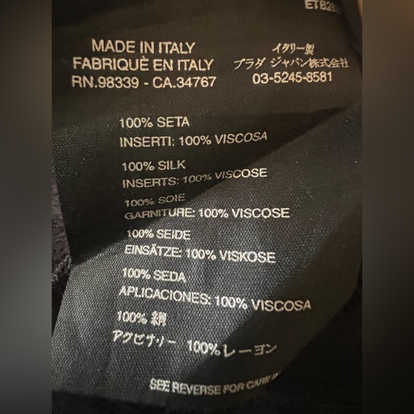 PRADA Black Sheer Silk Blouse Top - Picture 15 of 15